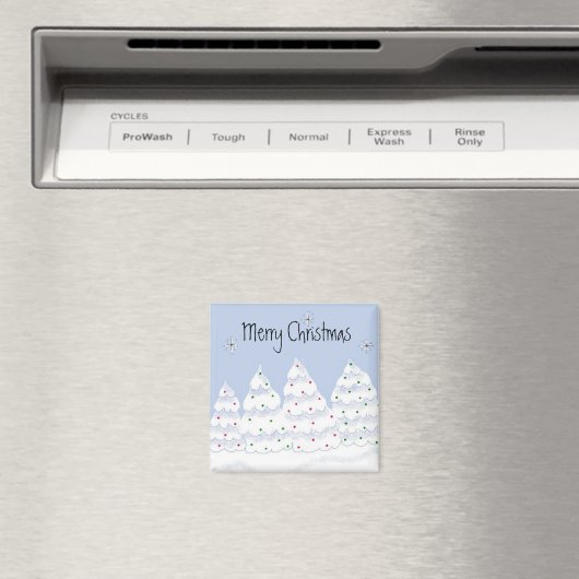 Weiße Bäume Magnet (In Situ (Geschirrspüler))