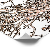 Weiße Bäume Poster (Ecke)