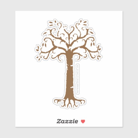 Weiße Bäume von Gondor Aufkleber (Blatt)