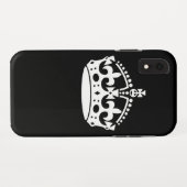 Weiße Behalten, ruhige Krone auf schwarz Case-Mate iPhone Hülle (Rückseite (Horizontal))