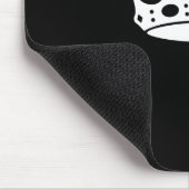 Weiße Behalten, ruhige Krone auf schwarz Mousepad (Ecke)