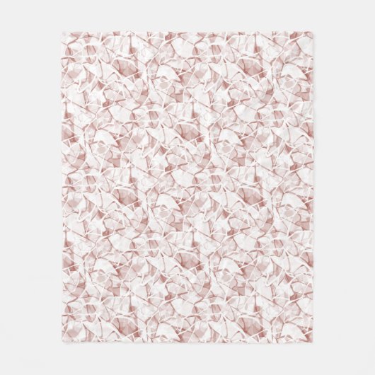 weiße beige abstrakte modische moderne Muster    Fleecedecke (Vorderseite)