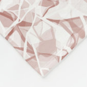 weiße beige abstrakte modische moderne Muster    Fleecedecke (Ecke)