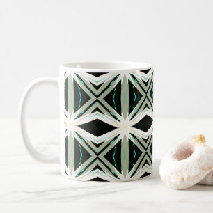 Weiße Beige Winter Xmas Sternexplosion Schneeflock Kaffeetasse