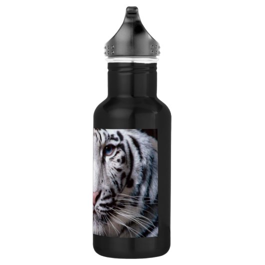 Weiße bengalische Tiger-Fotografie Edelstahlflasche (Rechts)