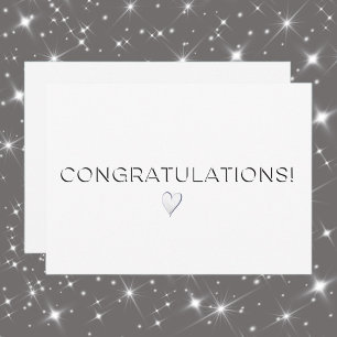 Weiße benutzerdefinierte Elegante Jeder Anlass Glü Karte