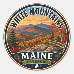 Weiße Berge Fryeburg Maine Runde Aufkleber