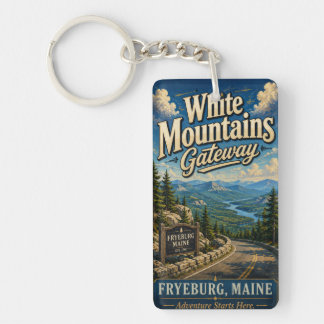 Weiße Berge Gateway Fryeburg Maine Rechteck  Schlüsselanhänger
