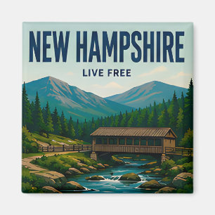 Weiße Berge in New Hampshire, New England Reise Magnet
