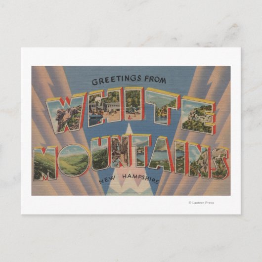 Weiße Berge, New Hampshire 2 Postkarte (Vorderseite)