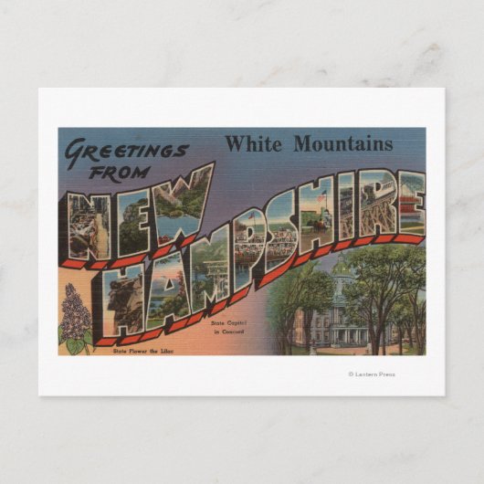Weiße Berge, New Hampshire 3 Postkarte (Vorderseite)