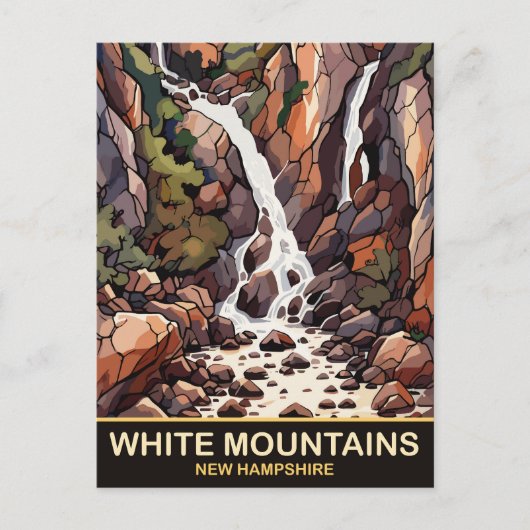 Weiße Berge, New Hampshire, Reisen Postkarte (Vorderseite)