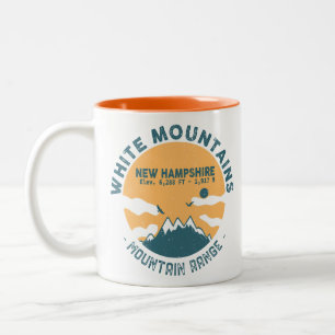 Weiße Berge New Hampshire - Retro Vintage Zweifarbige Tasse