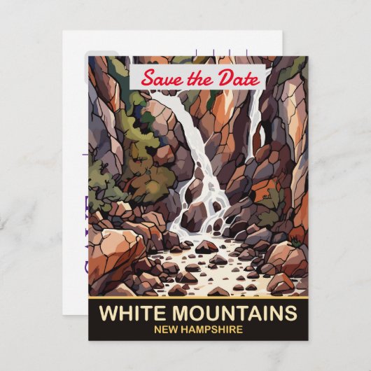 Weiße Berge, New Hampshire, Save The Date (Vorne/Hinten)