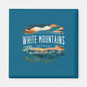 Weiße Berge New Hampshire Wandern Outdoor Vint Magnet