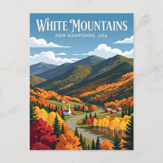 Weiße Berge USA Postkarte (Vorderseite)
