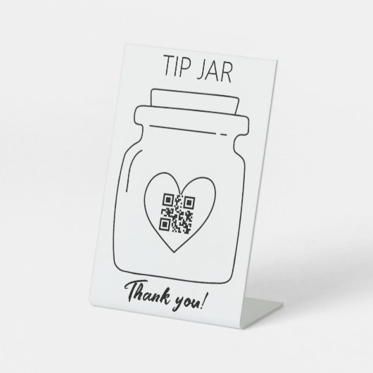 Weiße, berufliche QR-Code-Digitalspitze Sockelschild (Vorderseite)