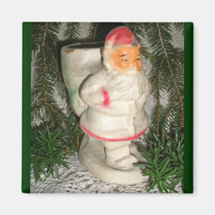Weiße beschichtete Weihnachtsmann-Weihnachtsmagnet Magnet