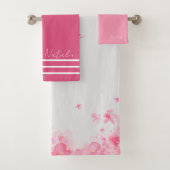 Weiße Bezeichnung der Wasserfarbe Badhandtuch Set (Insitu)