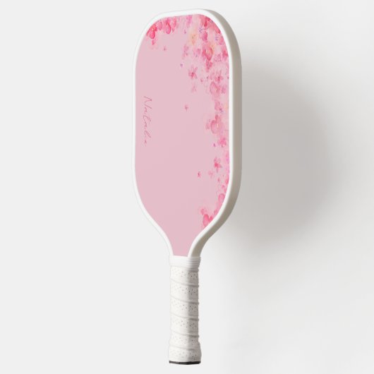 Weiße Bezeichnung der Wasserfarbe Pickleball Schläger (Links)
