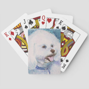 WEISSE BICHON FRISE SPIELKARTEN
