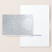 Weiße Bildlaufbahnen auf Silber Folienkarte (Anzeige)