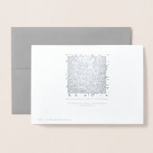 Weiße Bildlaufbahnen auf Silber Folienkarte (Rückseite mit Umschlag)