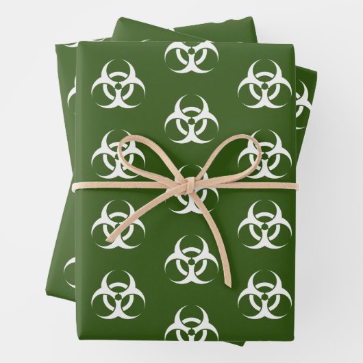 Weiße Biogefährdung Geschenkpapier Set (Beispiel)
