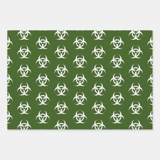 Weiße Biogefährdung Geschenkpapier Set (Vorderseite)