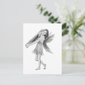 Weiße Birch Fairy mit Rinde Postkarte (Stehend Vorderseite)