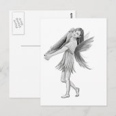 Weiße Birch Fairy mit Rinde Postkarte (Vorne/Hinten)
