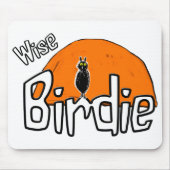 Weiße Birdie-Maus Mousepad (Vorne)