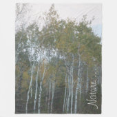 Weiße Birke Bark Tree Fleece Blanket (Vorderseite)