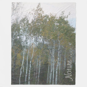 Weiße Birke Bark Tree Fleece Blanket