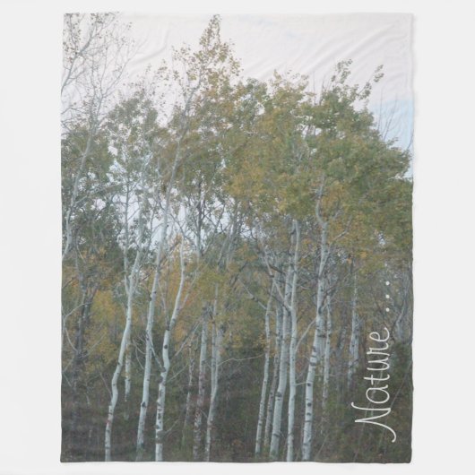 Weiße Birke Bark Tree Fleece Blanket (Vorderseite)