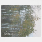 Weiße Birke Bark Tree Fleece Blanket (Vorderseite (Horizontal))