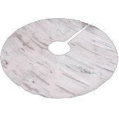 Weiße Birke Baum Holz Rustikaler Urlaub Weihnachte Polyester Weihnachtsbaumdecke (Schrägansicht)