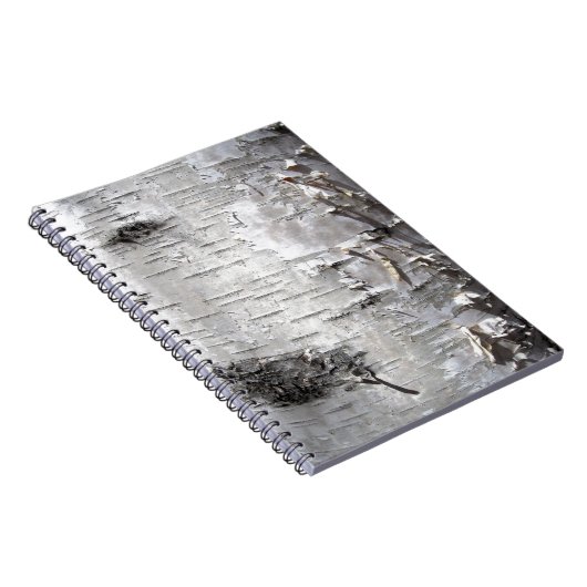 weiße Birke der böhmischen rustikalen Baumrinde Notizblock (Rechte Seite)