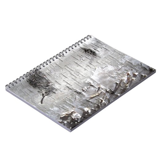 weiße Birke der böhmischen rustikalen Baumrinde Notizblock (Linke Seite)