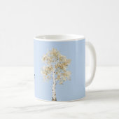 Weiße Birke Herbst Kaffeetasse (VorderseiteRechts)