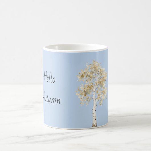 Weiße Birke Herbst Kaffeetasse (Mittel)