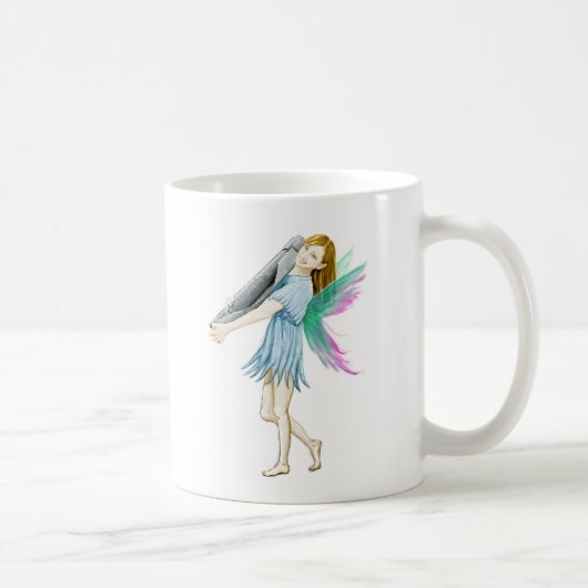 Weiße Birke Tree Fairy trägt Rinde Kaffeetasse (Rechts)
