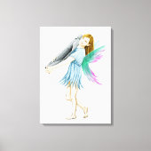 Weiße Birke Tree Fairy trägt Rinde Leinwanddruck (Vorderseite)