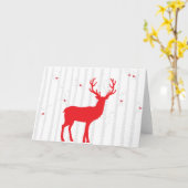 Weiße Birken-Baum-Waldgruß-Karte mit rotem Dee Karte (Gelbe Blume)