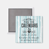 Weiße Birken Save the Date Magnet (Vorderseite/Rückseite)