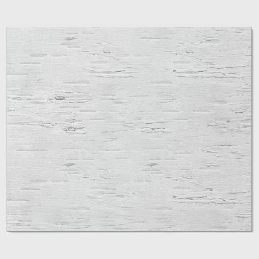 Weiße Birkenbaum Barke Textur Geschenkpapier (Flach)