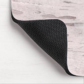 Weiße Birkenbaum Holz Rustikaler Stallbaum Chic Mousepad (Ecke)