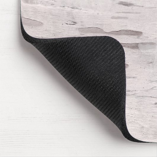 Weiße Birkenbaum Holz Rustikaler Stallbaum Chic Mousepad (Ecke)