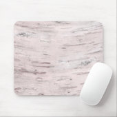 Weiße Birkenbaum Holz Rustikaler Stallbaum Chic Mousepad (Mit Mouse)