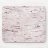 Weiße Birkenbaum Holz Rustikaler Stallbaum Chic Mousepad (Vorne)